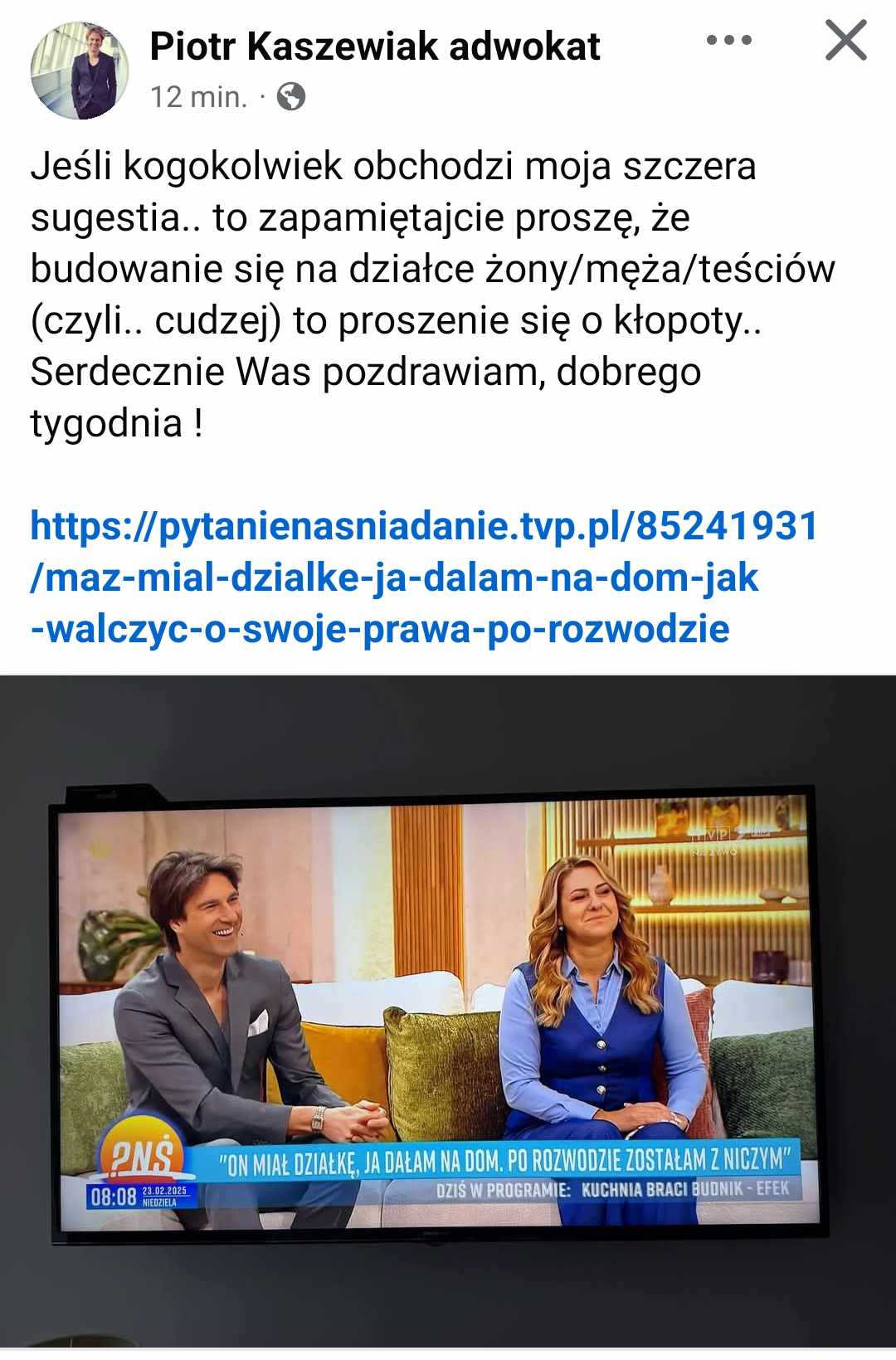 Kaszewiak budowanie się na cudzej działce