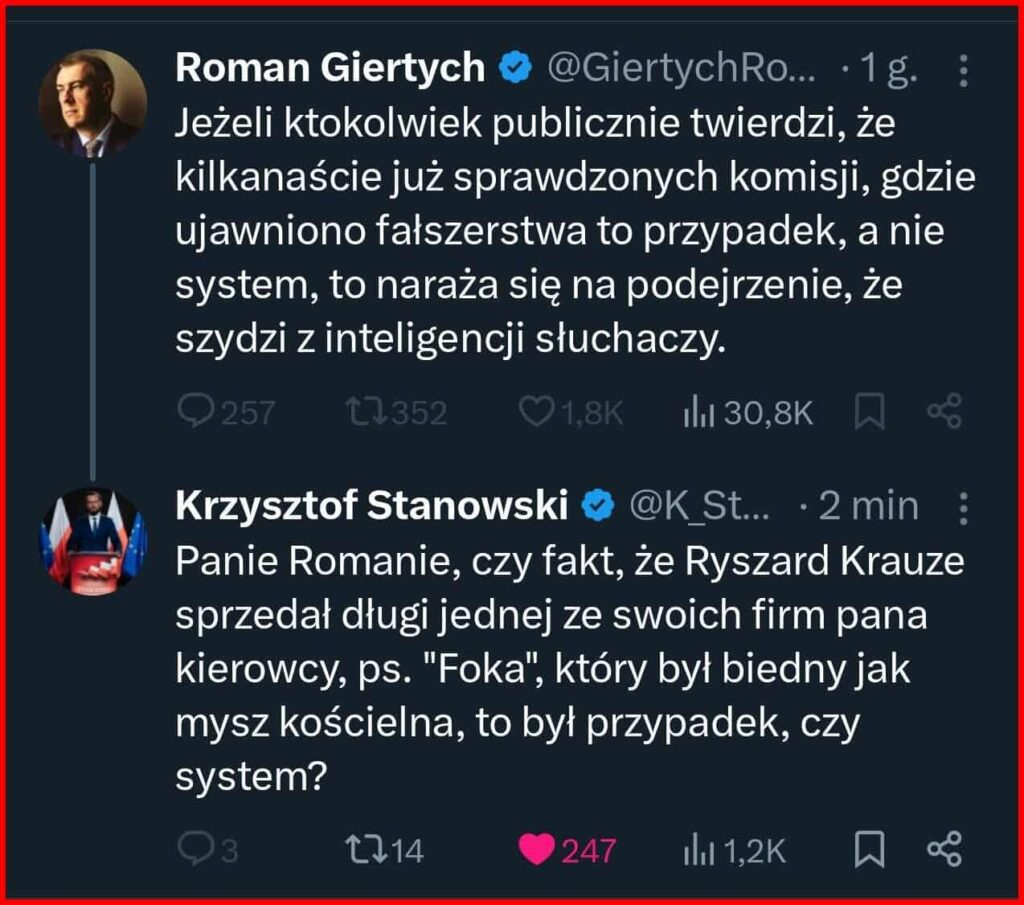 Stanowski Giertych wpis Kruze news 25 06 2025