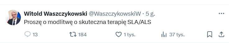 Witold Waszczykowski choroba wpis 29 06 2025