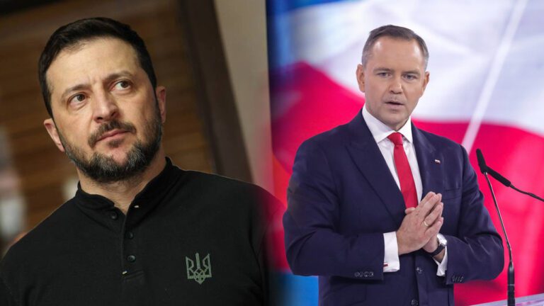 Zełenski Nawrocki pierwsza wizyta Nawrockiego 2025