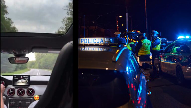 Mercedes AMG Kacper Bandyci drogowi lipiec 2025 nagranie