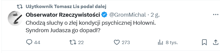 Szymon Hołownia Chory choroba 2025