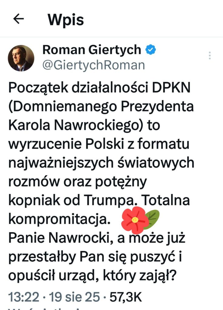 Giertych o Nawrockim