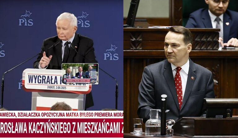Kaczyński Radosław Sikorski sierpień 2025 news